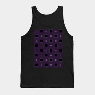 Black squares on purple Tank Top
